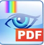 Icône logiciel Pdfxchange, un oeil au-dessus de PDF.