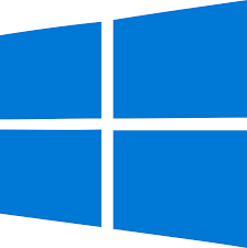 Icône marque Windows, 4 rectangles bleus pour illustrer une fenêtre.