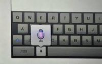 Capture d'écran du micro sur le clavier de la tablette.